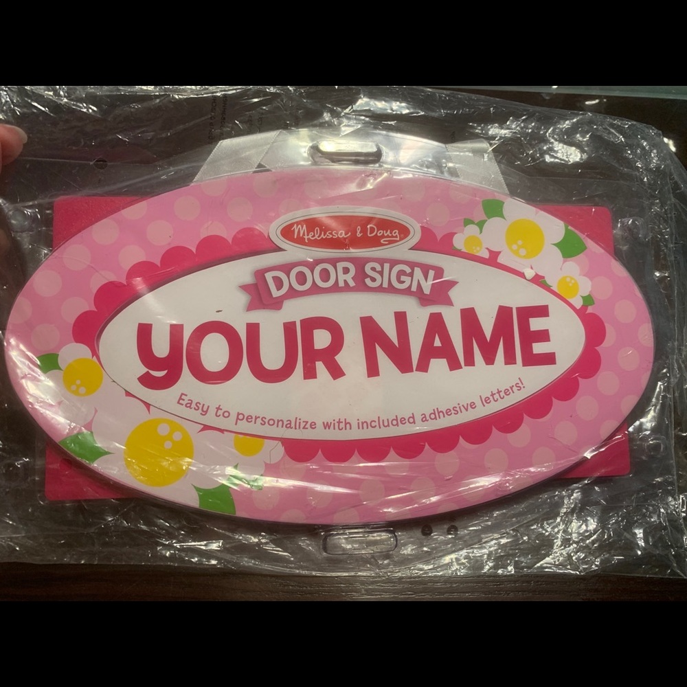 Girls room door sign